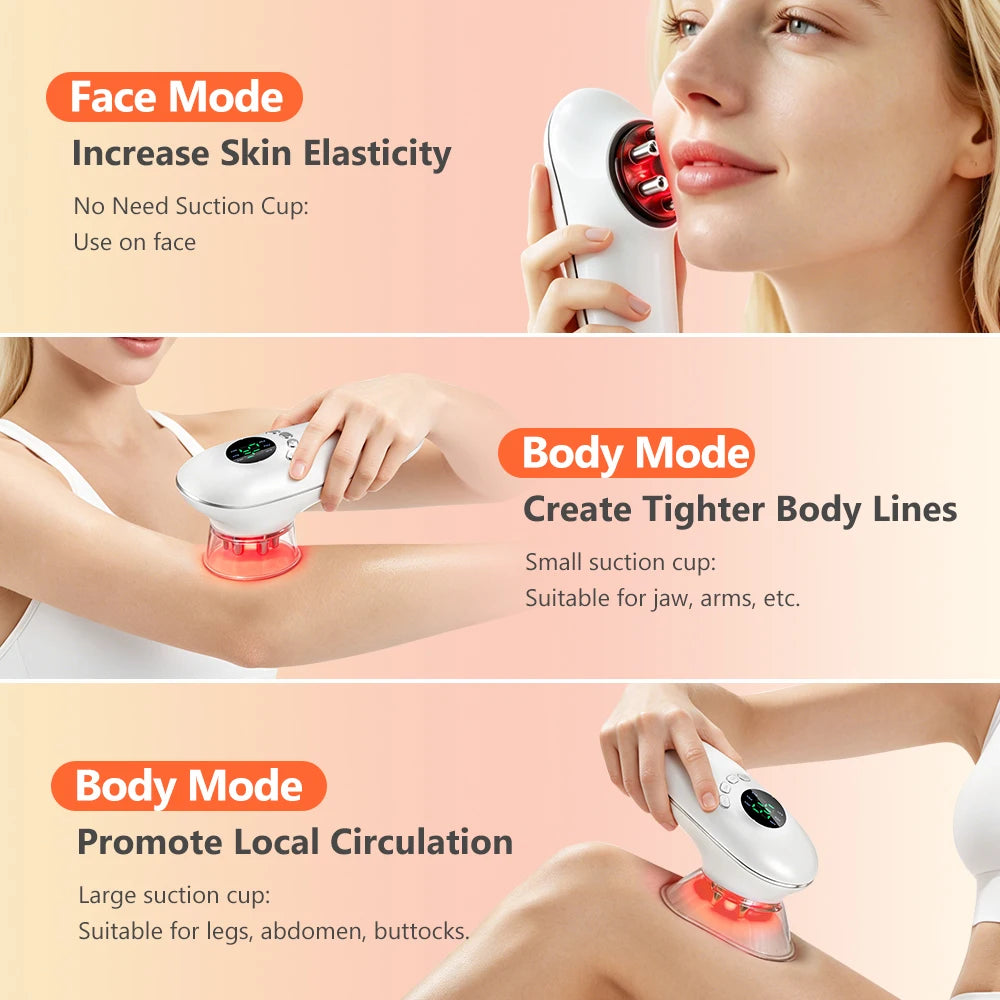 Body Sculpting & Cellulite Reduction Massager with Red Light Therapy - 13