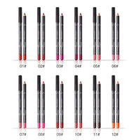 12-Piece Waterproof Matte Lip Liner Pencil Set