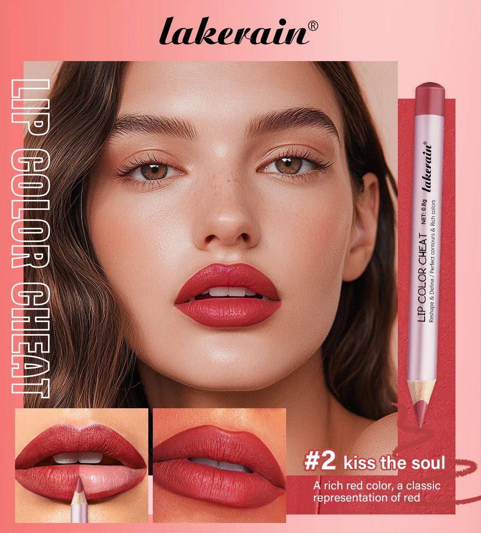 Long-Lasting Waterproof Matte Lip Liner Set - 9