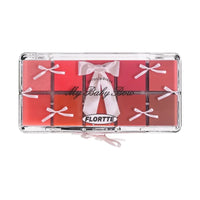 10-Color Jelly Lip Gloss Palette with Bow Design