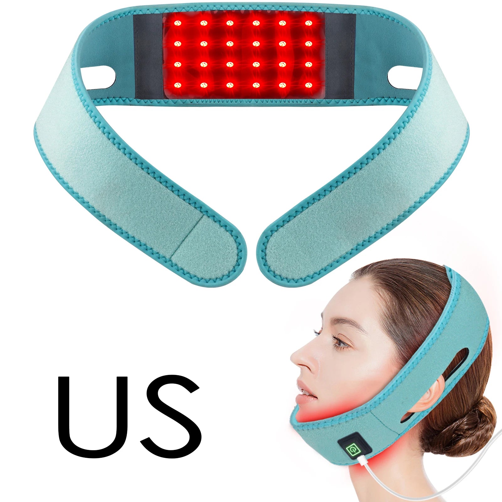 Red Light Therapy Neck and Chin Lifting Wrap - 17