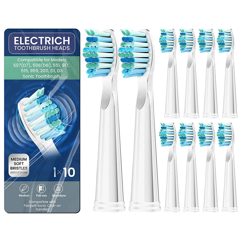 Replacement Sonic Electric Toothbrush Heads - 10 Pack - 24