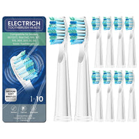 Replacement Sonic Electric Toothbrush Heads - 10 Pack