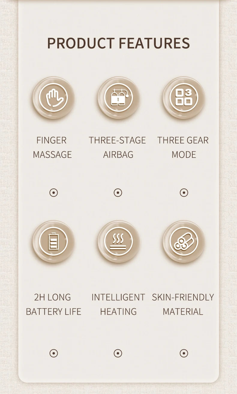 Electric Hand Massager with Heat and Compression - 8