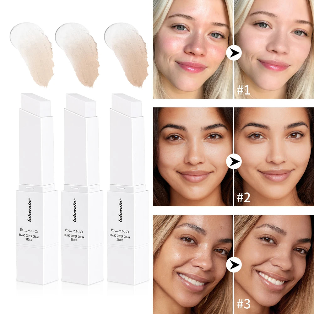Full Coverage Color-Changing Cream Foundation Stick with Built-in Brush - 2