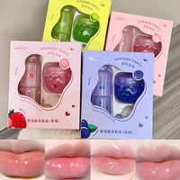 Hydrating Fruit Lip Mask and Oil Set for Soft Lips