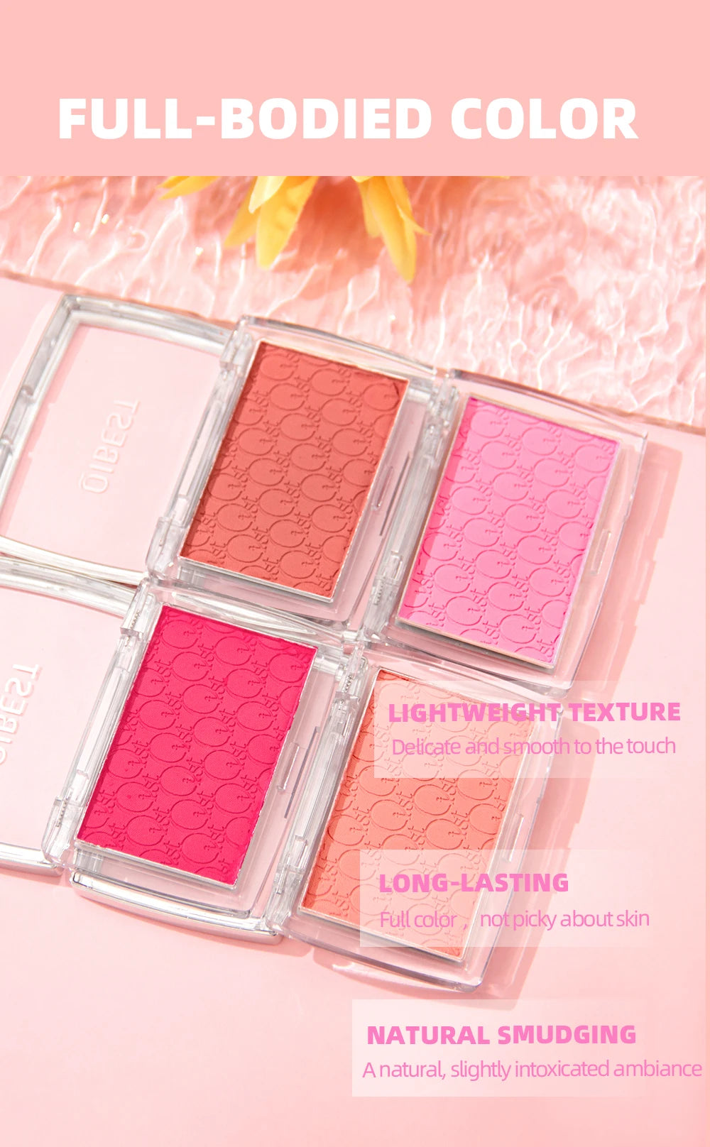 3D Embossed Powder Blush Palette for Radiant Cheeks - 11