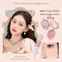 Embossed Long-Lasting Powder Blush for Silky Smooth Skin