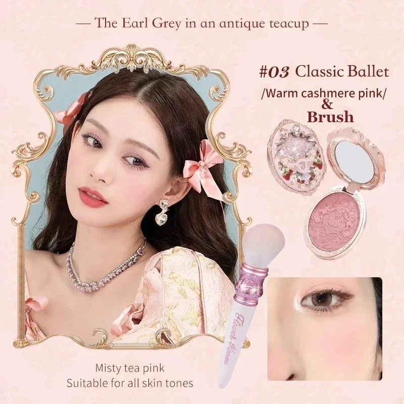 Embossed Strawberry Rococo Makeup Blush Powder - 26