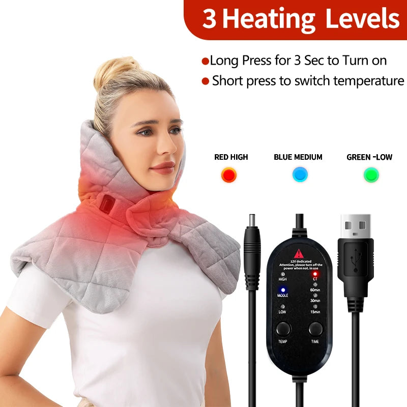 Electric Heated Neck and Shoulder Heating Wrap - 4
