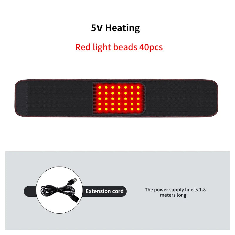 Red Light Therapy Waist Heating Belt for Lumbar Relief - 20