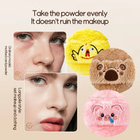 Cute Plush Cosmetic Powder Puff for Flawless Makeup Application