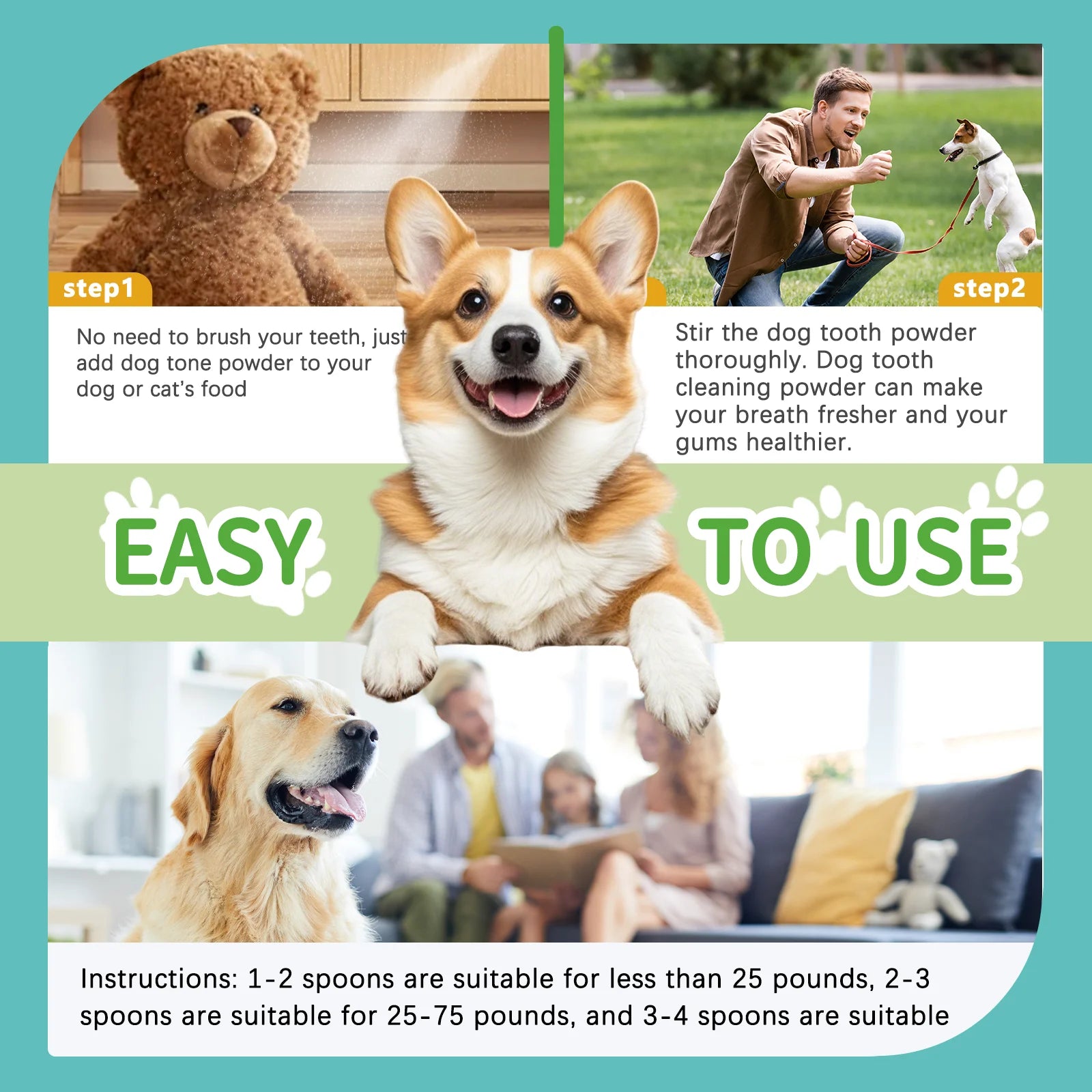 Herbal Dental Care Powder for Dogs and Cats - 5