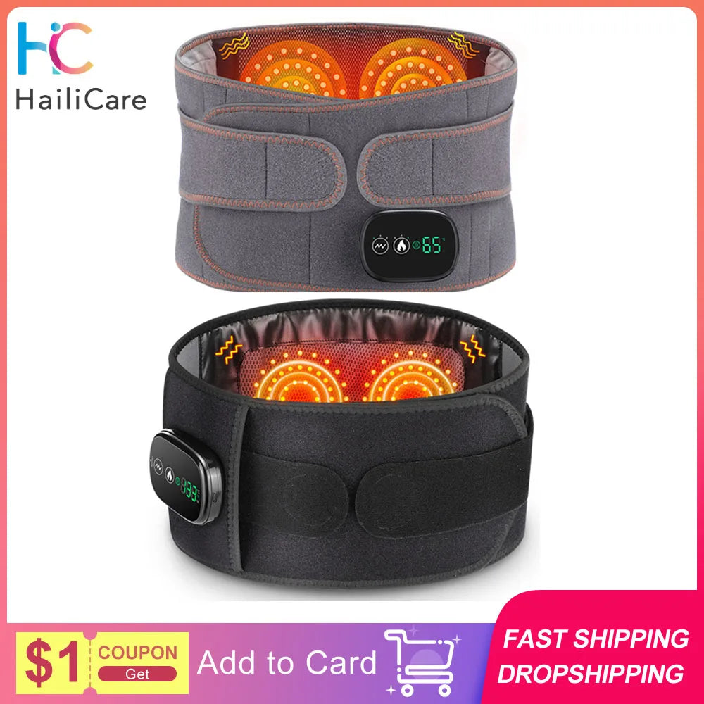Heated Lumbar Massage Belt for Back Pain Relief - 1