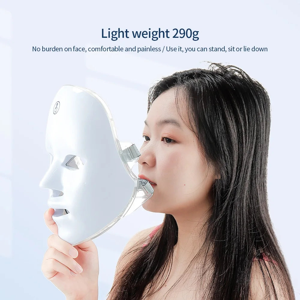 7-Color LED Light Therapy Face Mask for Skin Rejuvenation - 11