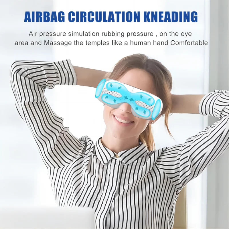Portable Heated Eye Massager with Bluetooth for Stress Relief - 4