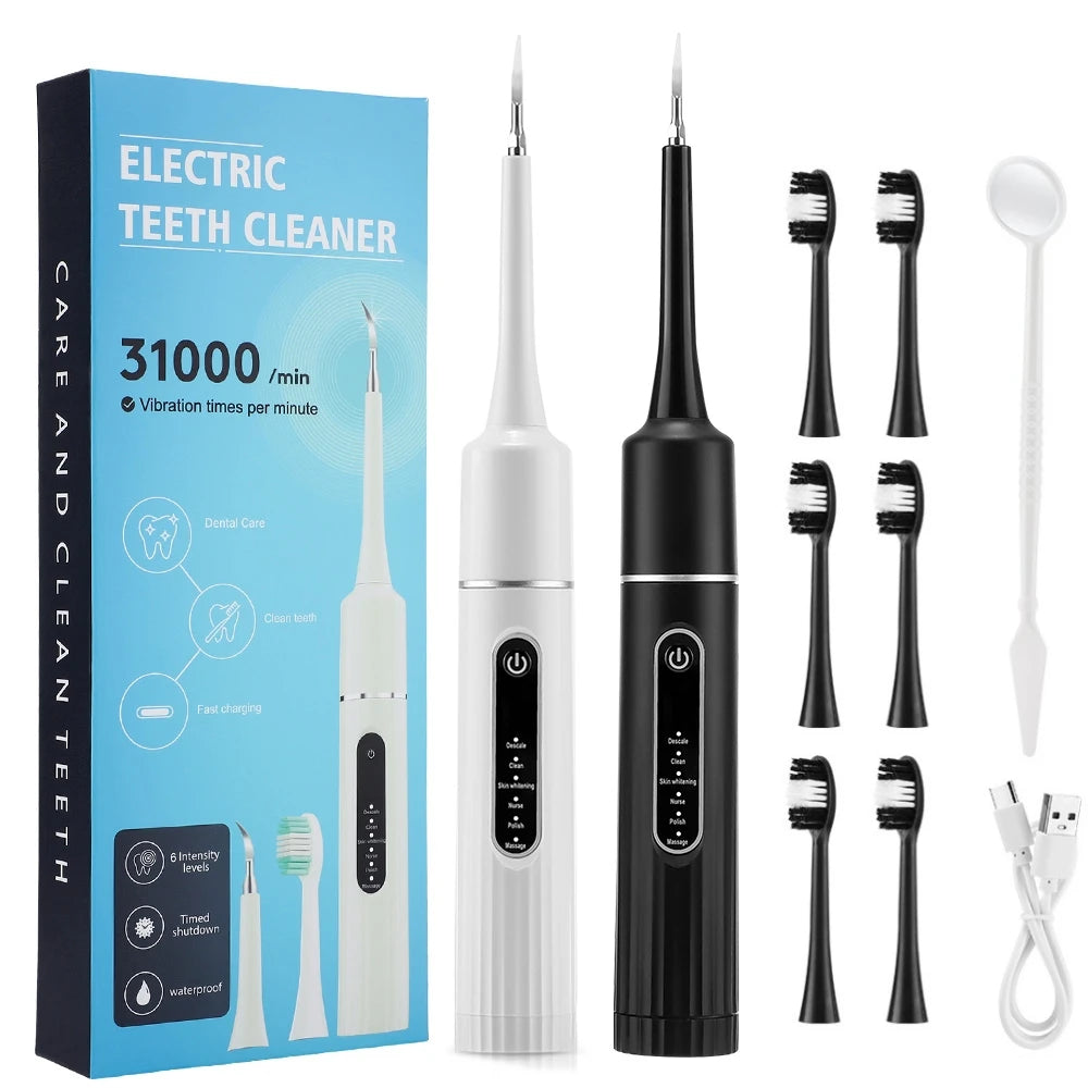 Sonic Electric Toothbrush and Dental Plaque Remover Kit - 1