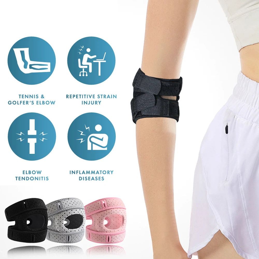 Adjustable Breathable Elbow Support Brace for Pain Relief - 5