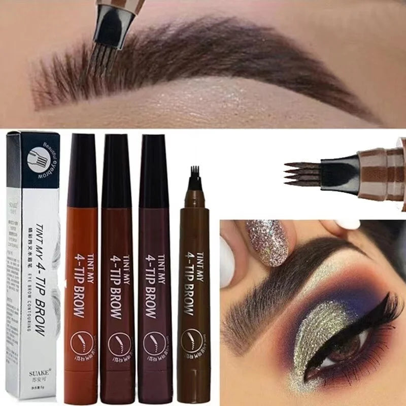 Waterproof 4-Tip Natural Microblading Eyebrow Pen - 14