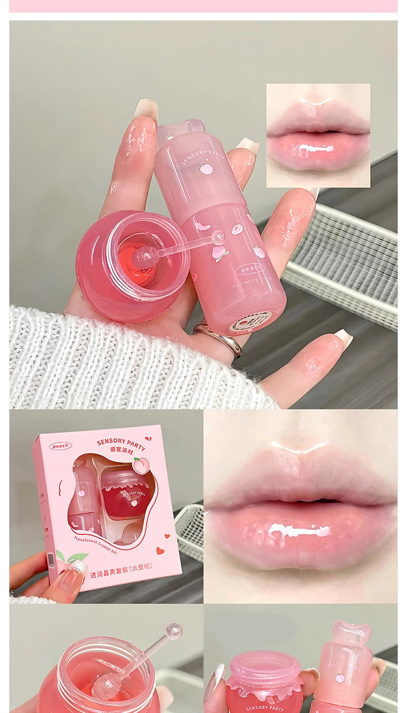 Hydrating Fruit Lip Mask and Oil Set for Soft Lips - 12