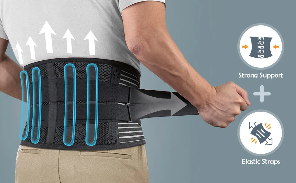 Adjustable Lumbar Support Back Brace for Pain Relief - 15