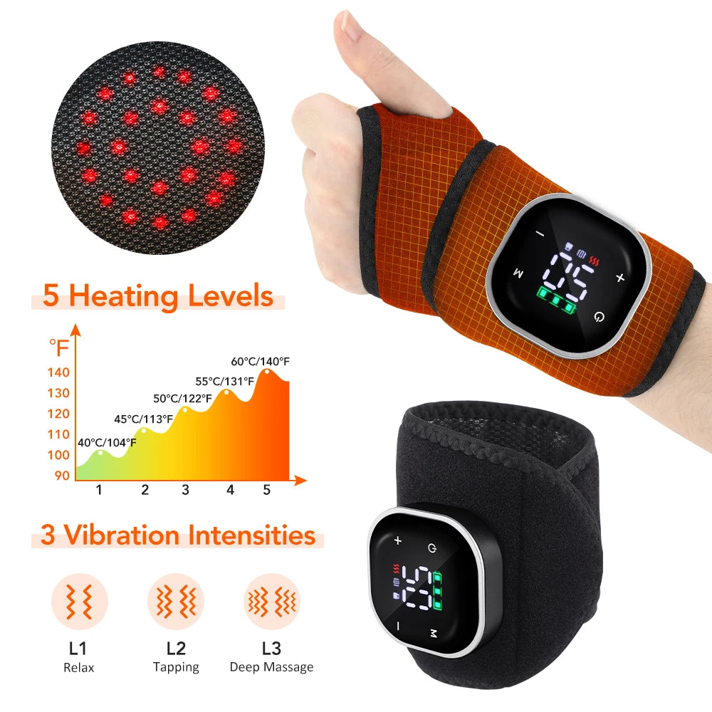 Heated Vibrating Ankle and Wrist Support Wrap - 36