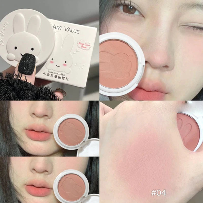 Matte Rabbit Face Blush Powder for Natural Makeup - 30