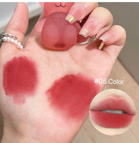 Cute Bear Velvet Matte Lip Mud Keychain
