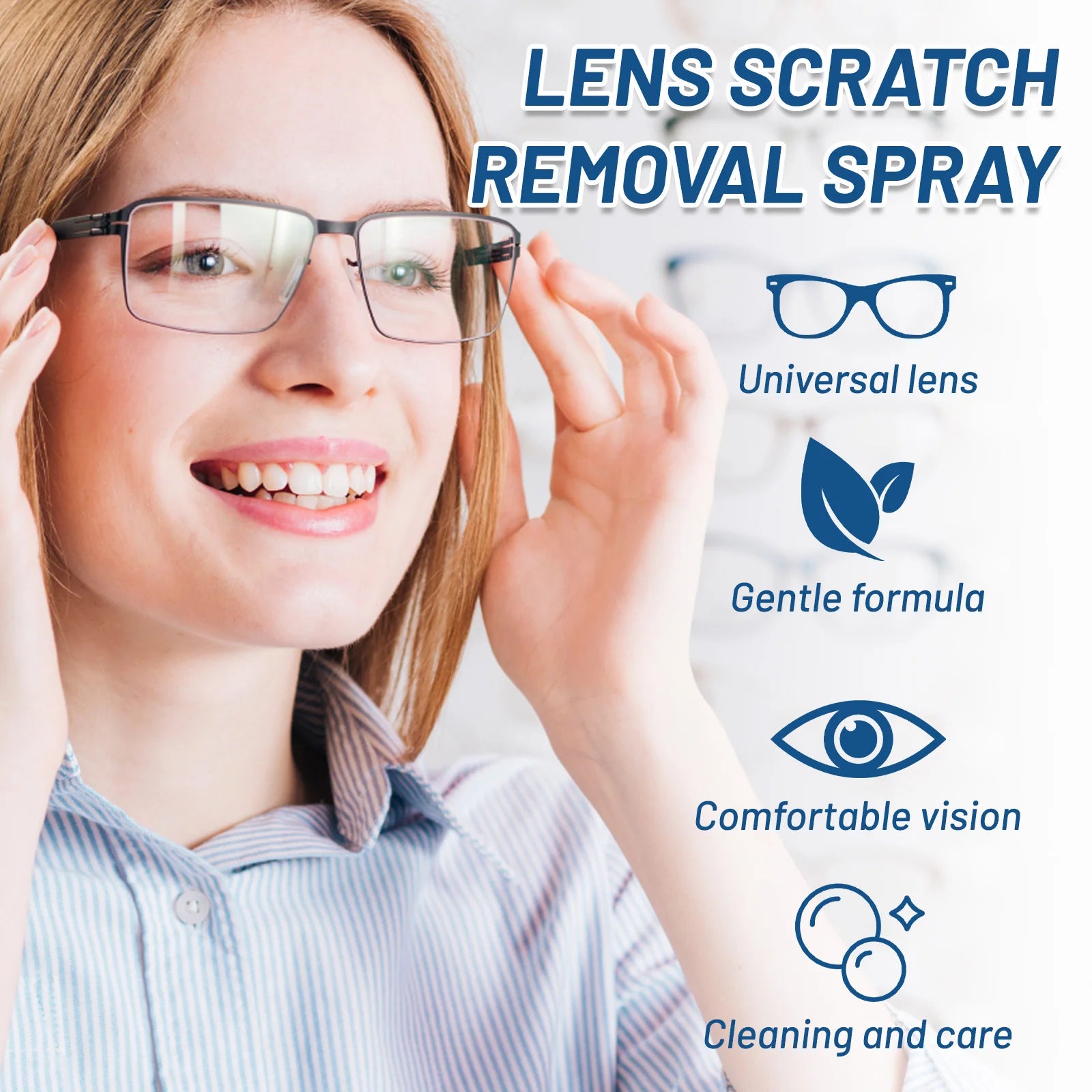 Anti-Scratch Lens Cleaning Spray for Glasses and Optics - 8