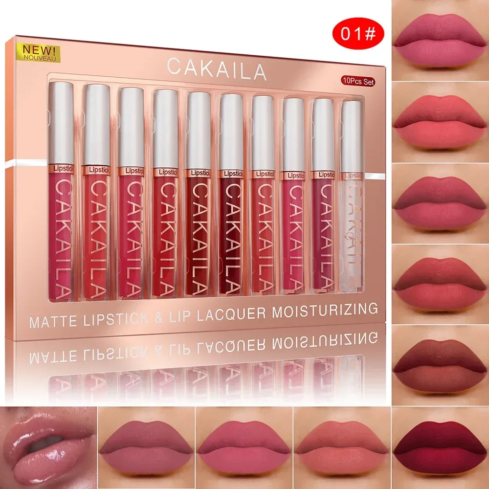 10-Piece Matte Liquid Lipstick Set - 20
