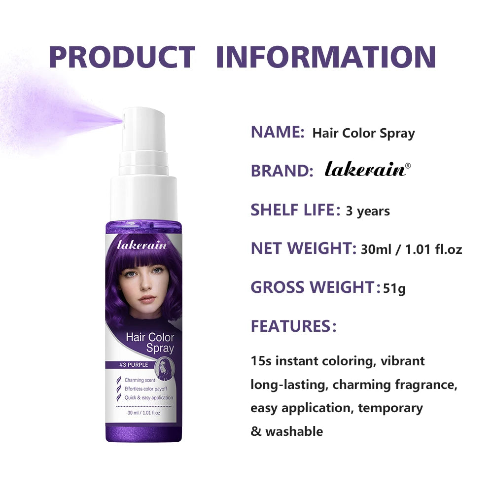Instant Temporary Hair Color Spray for Parties and Styling - 16