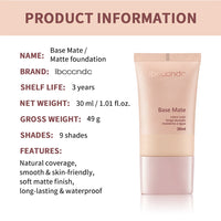 Long-Lasting Waterproof Matte Foundation