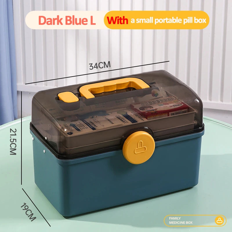 3-Layer Portable Family Medicine Storage Organizer - 15