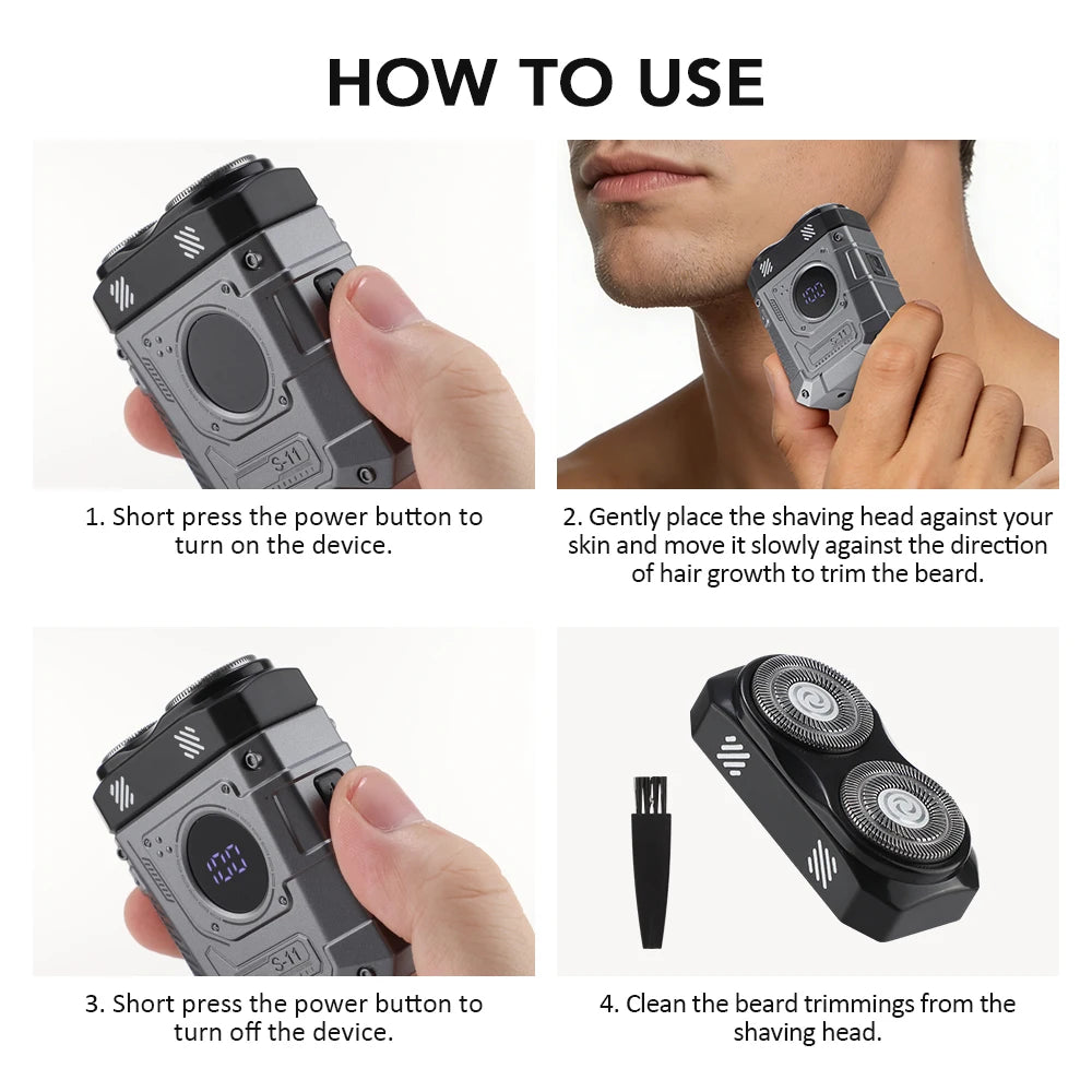 Portable Waterproof Electric Shaver for Men - 26
