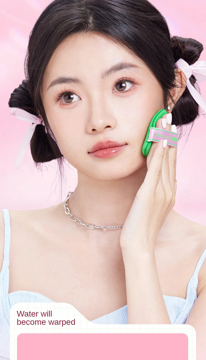 Adorable Curved-Head Makeup Sponge Puff Set - 10