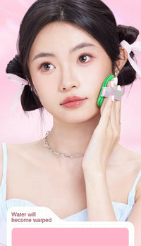 Adorable Curved-Head Makeup Sponge Puff Set