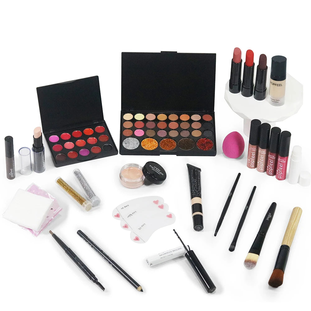 All-in-One Professional Makeup Starter Kit - 9