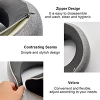Ergonomic Memory Foam Travel Neck Pillow for Comfortable Sleep