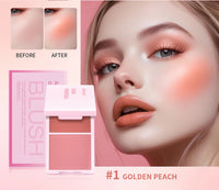2-in-1 Cream and Powder Long-Lasting Blush Palette