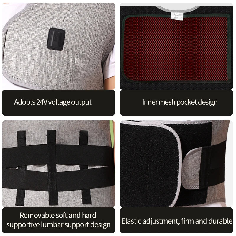 Red Light Heated Body Support Massage Wrap - 14