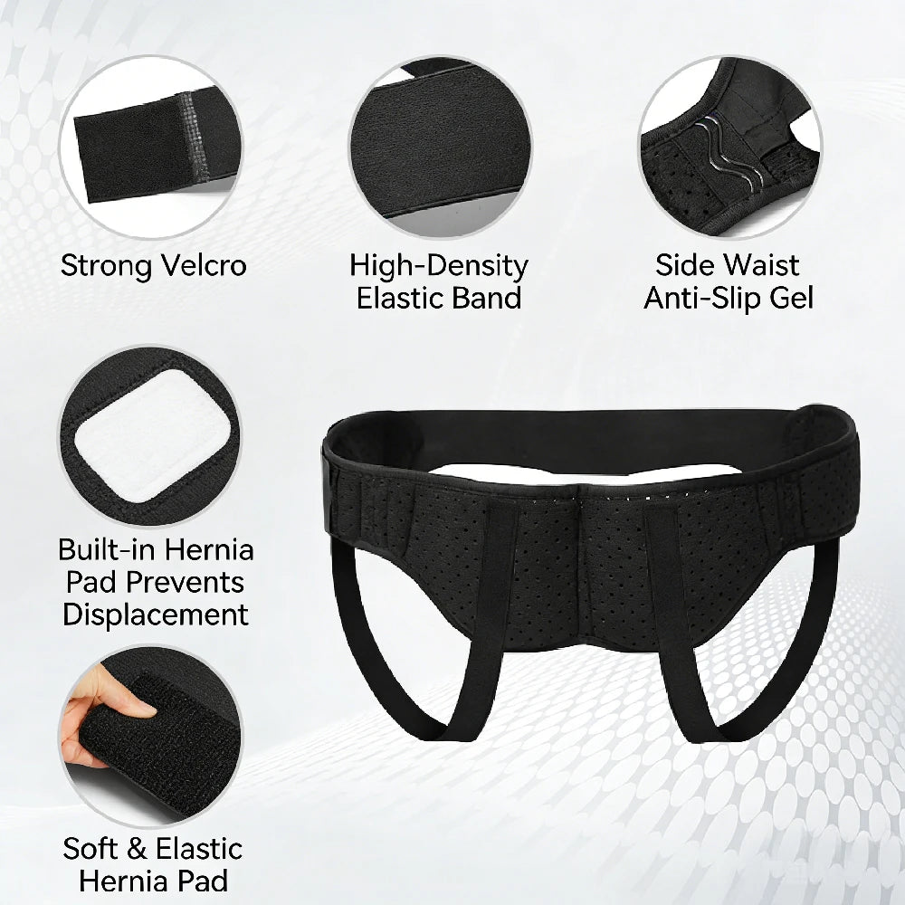 Adjustable Inguinal Hernia Support Belt with Compression Pads - 3