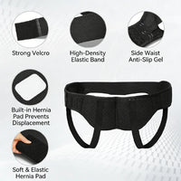 Adjustable Inguinal Hernia Support Belt with Compression Pads