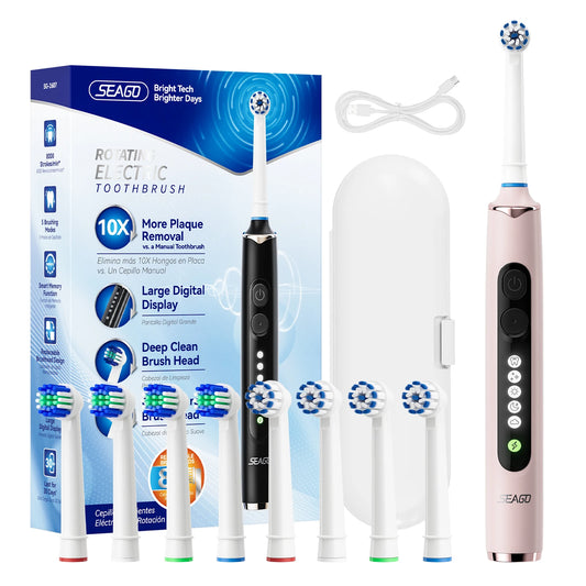 Professional Rotating Electric Toothbrush with Travel Case