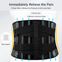 Adjustable Lumbar Support Belt for Lower Back Pain Relief