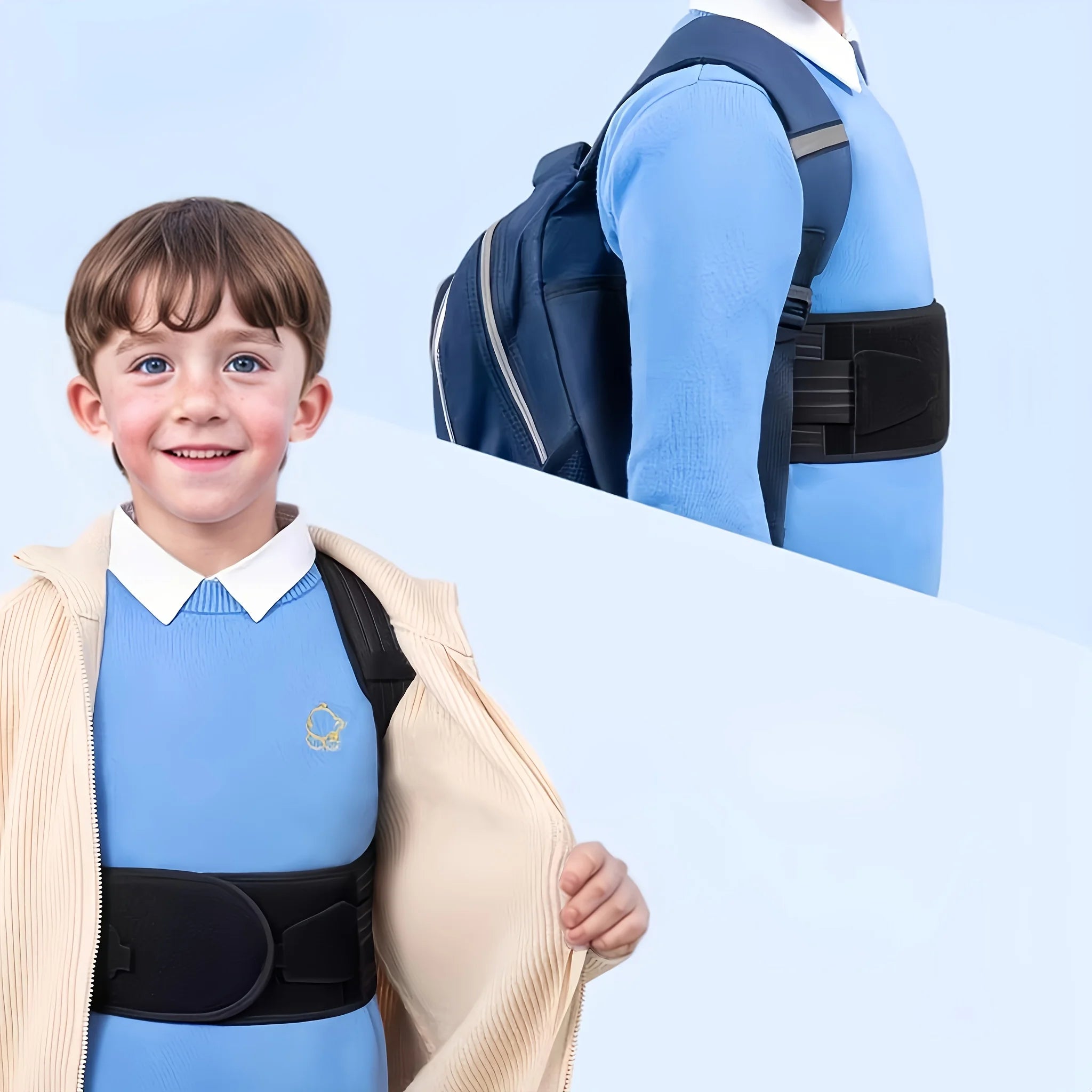 Adjustable Posture Corrector for Students and Teens - 2