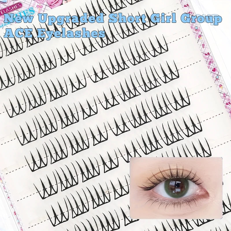 Korean Idol Style Wispy Cluster False Eyelashes - 3