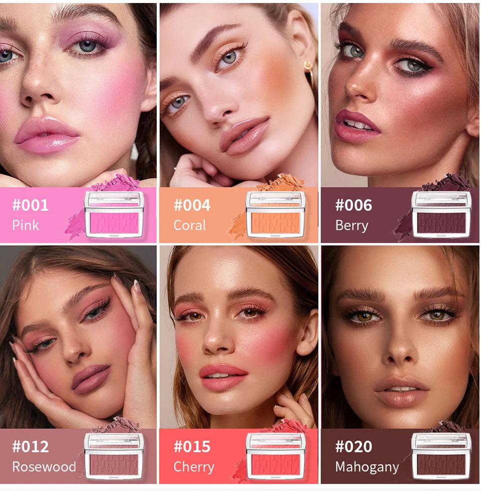 Matte Embossed Blush Palette for Natural Cheek Color - 9