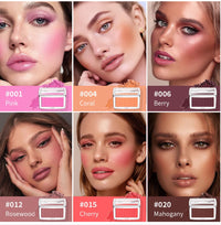 Matte Embossed Blush Palette for Natural Cheek Color