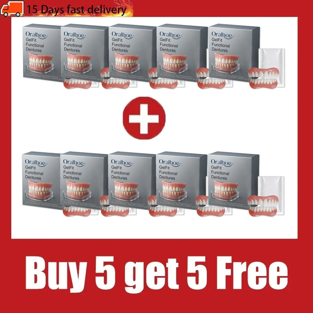 Comfort Fit Silicone Denture Set for Instant Smile Restoration - 10