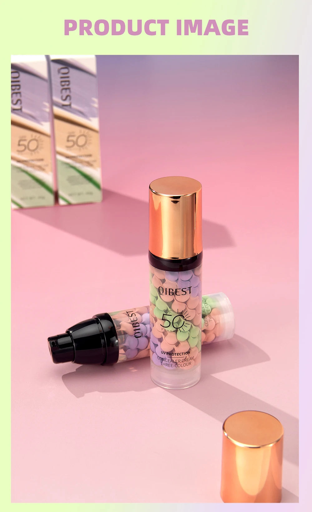 3-in-1 Triple Color Correcting Makeup Primer and Concealer - 16